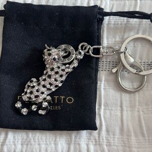 Elegant Silver Leopard Keychain by Effy